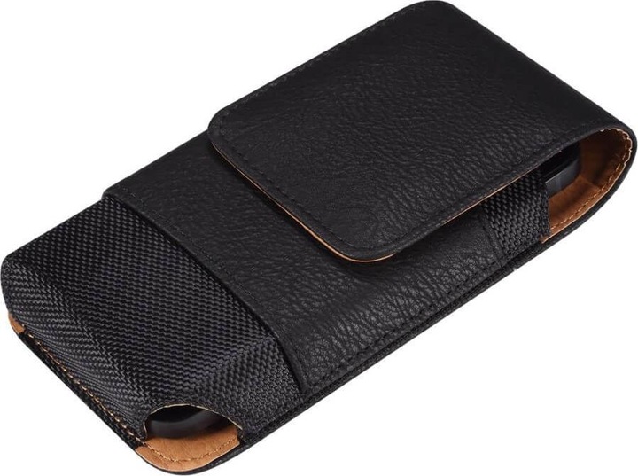 Immagine prodotto Cover-Discount Nylon - Borsa da cintura in pelle con tasca per carte di credito nero / L
