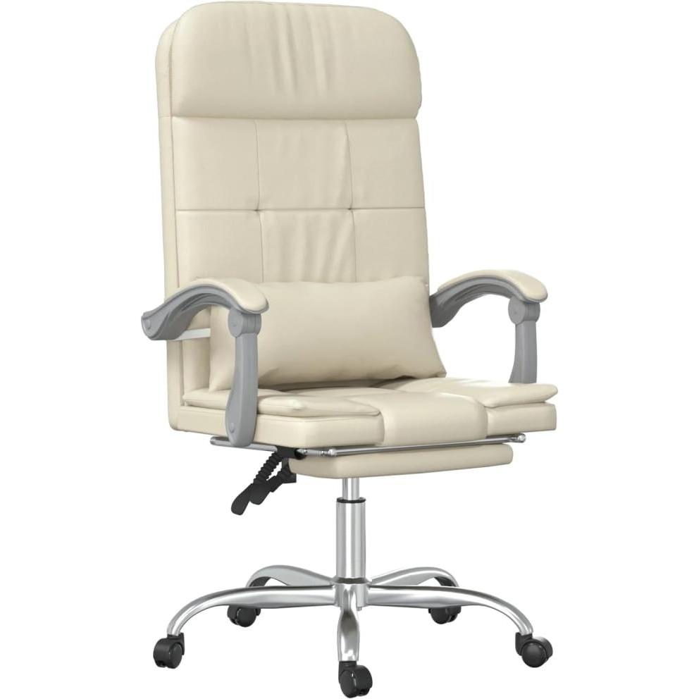 Vidaxl Beige Bürostuhl, Massage-Bürostuhl (46.50 - 56 Cm)