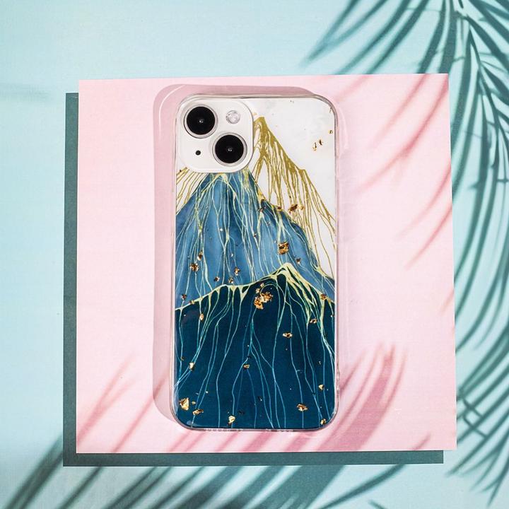 Actual product image OEM Gold Glam case for iPhone 15 6,1" Mountain (Apple iPhone 15)