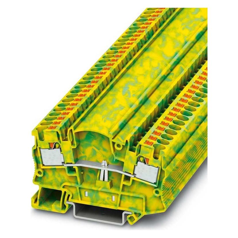 Phoenix Contact PTMED 4-PE 3212154 Aardleidingklemmenblok Aantal polen: 2 0,20 mm² 4 mm² Groen-geel 50 stuks., Kabels + Stekkers, Groen, Geel