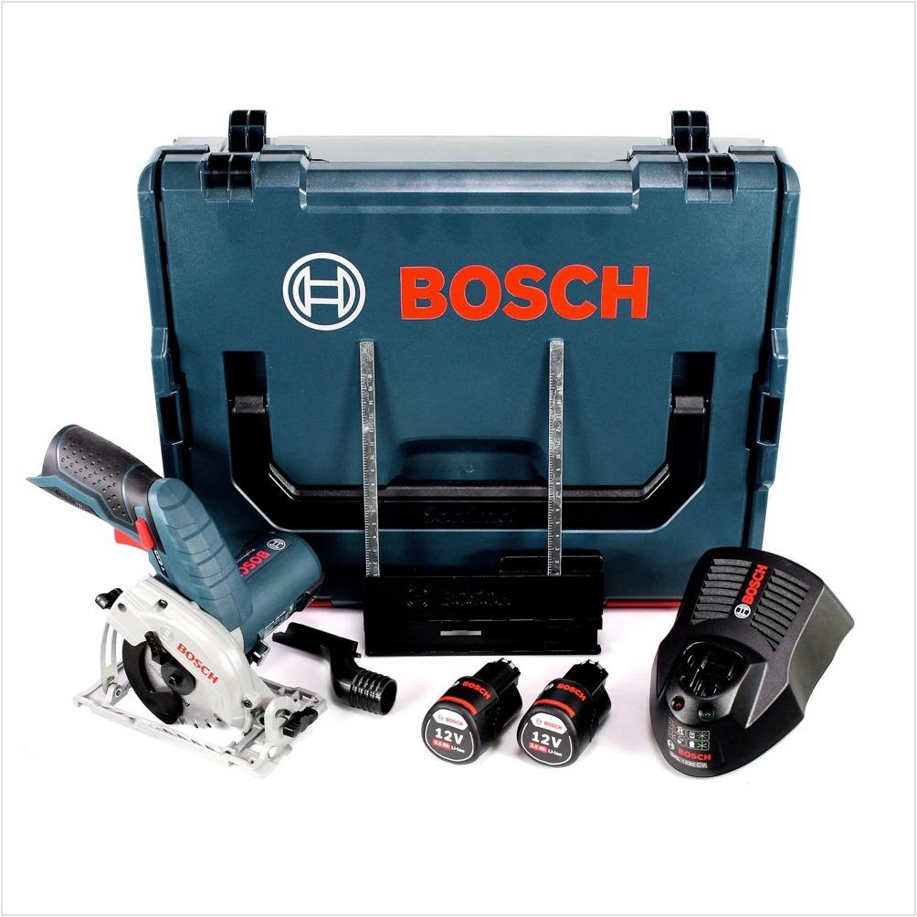 Thumbnail - Bosch Professional, Handkreissäge, Bosch GKS 12V-26 Professional Akku Handkreissäge 12 V 85 mm + 2x Akku 3,0 Ah + Ladege...