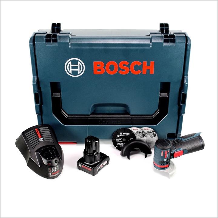 Immagine prodotto Bosch Professional GWS 12V-76 Professional Smerigliatrice angolare a batteria in valigetta L-Boxx + 1x Batteria G (76 mm)