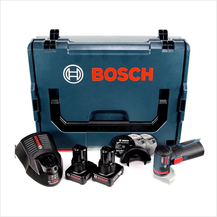 Image du produit Bosch Professional Bosch GWS 12V-76 Professional Meuleuse angulaire sans fil avec boîtier L-Boxx 2x Batteries GBA 6,0 A (76 mm)