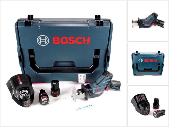 Productafbeelding Bosch Professional Bosch GSA 12V-14 Professionele accu reciprozaag 12 V + 2x accu 3 Ah + lader + L-Boxx