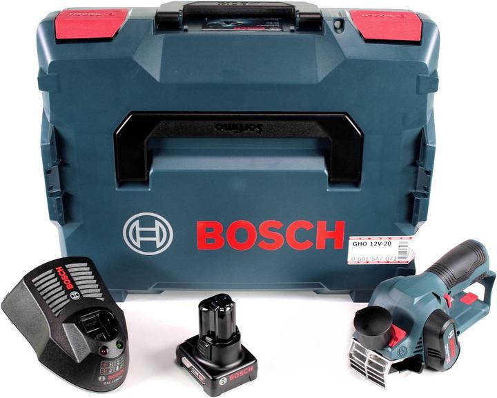 Actual product image Bosch Professional GHO 12V-20 Cordless Planer + 1x Battery GBA 12 V 6.0 Ah + 1x Quick Charger GAL 12