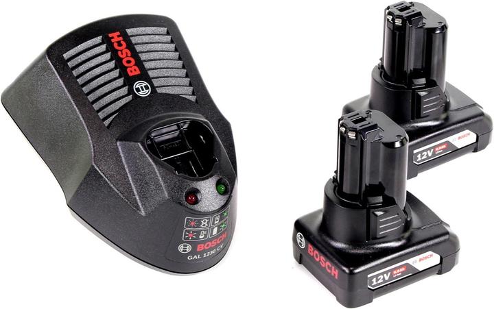 Actual product image Bosch Professional GKF 12V-8 Cordless Router Trimmer 12V + 2x Batteries 6.0 Ah + 1x Quick Charger + Carry Case L-