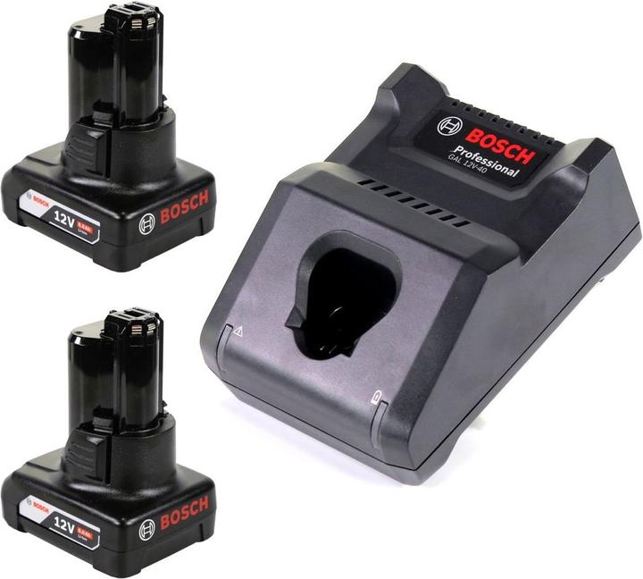 Image du produit Bosch Professional Bosch GAL 12V-40 Professional Chargeur rapide pour batteries 12V ( 1600A019R3 ) + 2x 6,0 Ah (12 V)