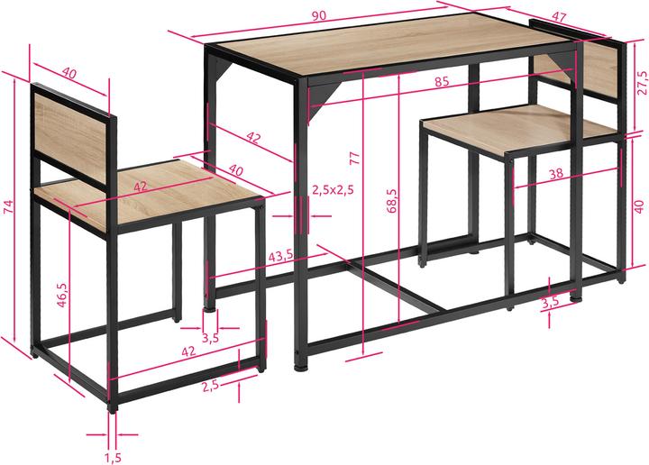 Produktbild tectake Milton (Holz)