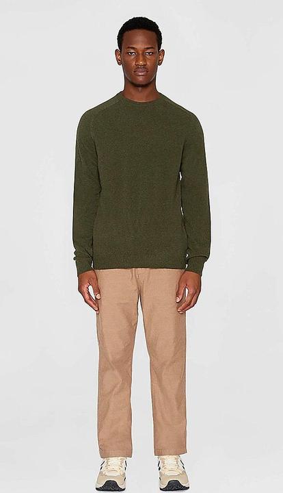 Produktbild KnowledgeCotton Apparel O-Neck Wool Knit Forest Night (XL)