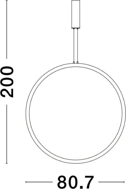 Image du produit Nova Luce CHANGE LED Suspension laiton 48W blanc chaud 200x80,7cm dimmable 9070170
