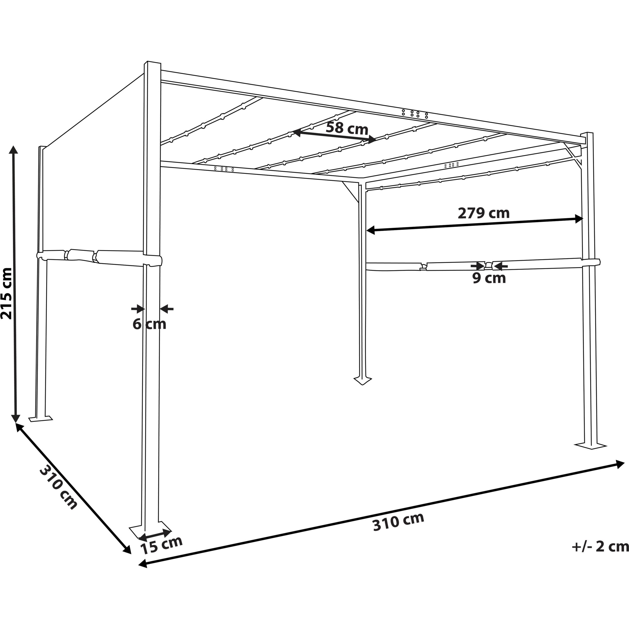 Thumbnail - Beliani, Pavillon, Parga (310 cm, 310 cm)