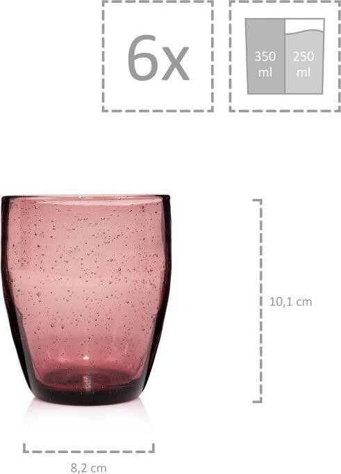 Produktbild Sänger Geschirr Gläserset London Lila (0.40 l, 6 x)