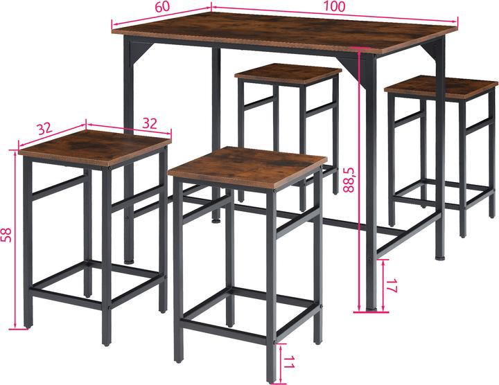 Produktbild tectake Edinburgh (100 x 60 x 88.50 cm)