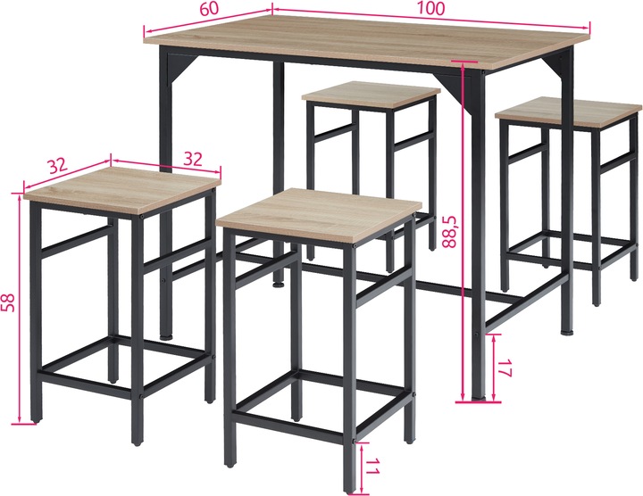 Immagine prodotto tectake Edinburgh (100 x 60 x 88,5 cm)