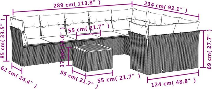 Produktbild vidaXL Garten Sofagarnitur