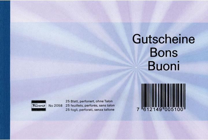 Produktbild Favorit Geschenk-Gutscheine (25x)