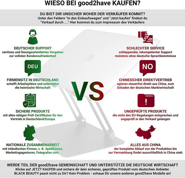 Produktbild Good2have Aluminium Laptopständer