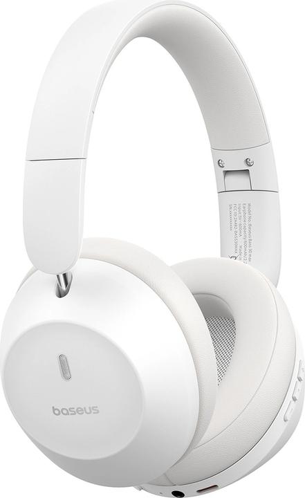 Actual product image Baseus Boss 30 Max Wireless Headphones (white) (50 h, Cable, Wireless)