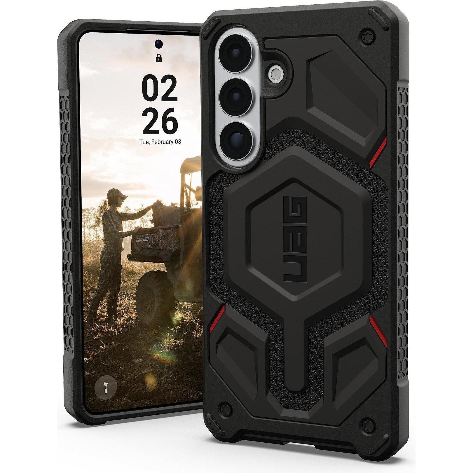 UAG - Monarch Pro MagSafe - Samsung Galaxy S26 Plus - Kevlar Black (Samsung Galaxy S26, Samsung Galaxy S26+), Cover smartphone, Nero