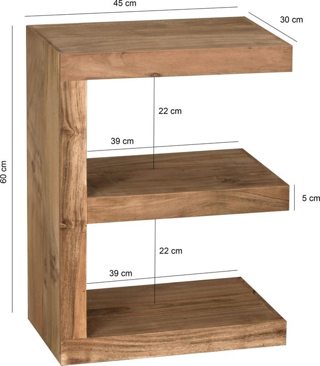 Actual product image Wohnling Mumbai (45 x 30 x 60 cm)