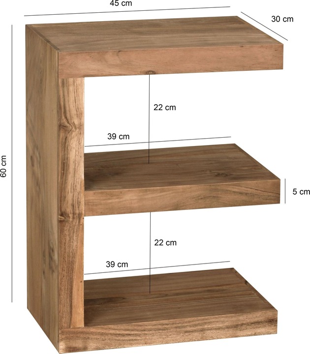 Actual product image Wohnling Mumbai (45 x 30 x 60 cm)