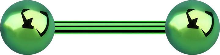 Immagine prodotto Star Piercing Micro bilanciere verde con due palline (senza ottone, Titanio)