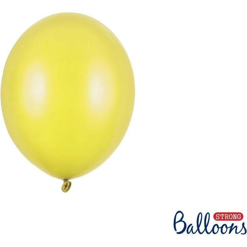 Partydeco Luftballons 12cm Zitrone metallisch (100Stk)