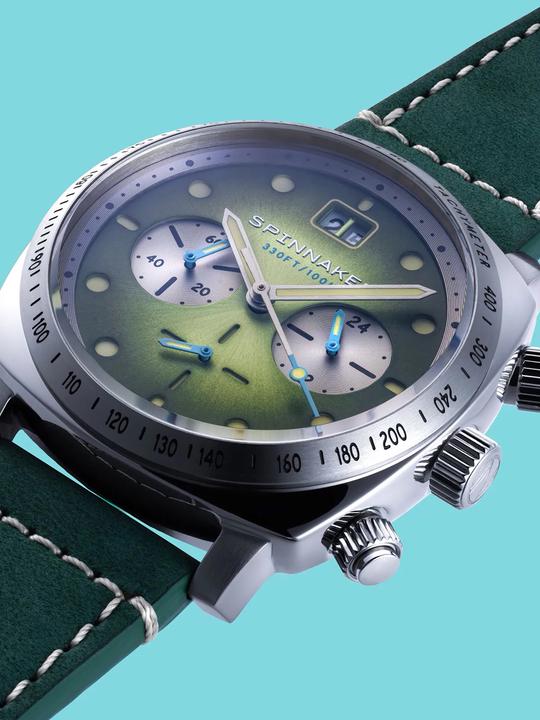 Actual product image Spinnaker SP-5068-06 Men's Watch Hull Chronograph Shire Green 42mm 10ATM (Chronograph)