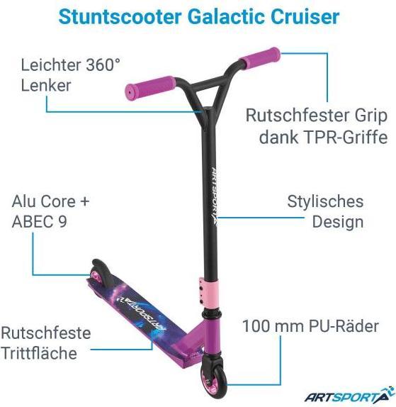 Produktbild Juskys Stunt Scooter Galactic Cruiser