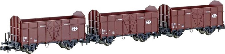 Hobbytrain SBB 3 open freight wagon,SBB Kreuz Fbkk,Ep.IV (Track N)