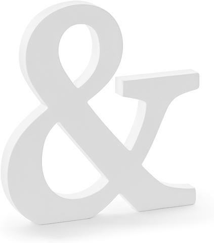 Produktbild Partydeco Holzbuchstabe "&" weiss