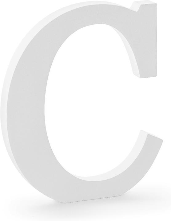 Produktbild Partydeco Holzbuchstabe "C" weiss