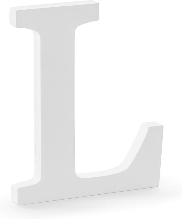 Productafbeelding Partydeco Houten letter "L" wit