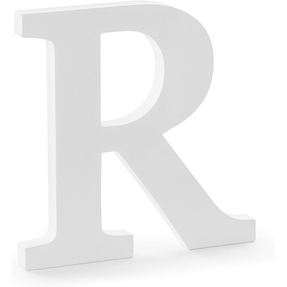 Partydeco Holzbuchstabe "R" weiss