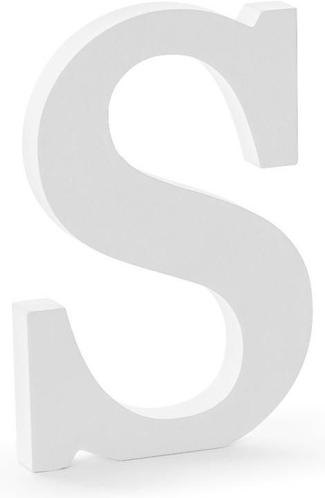 Actual product image Partydeco Wooden letter "S" white