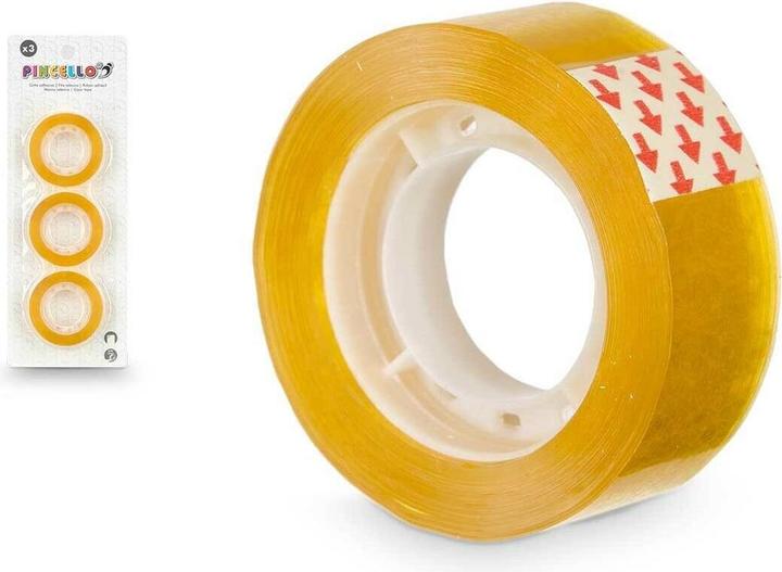 Pincello Adhesive Tape 618 Yellow Set 3 Pieces (48 Units)