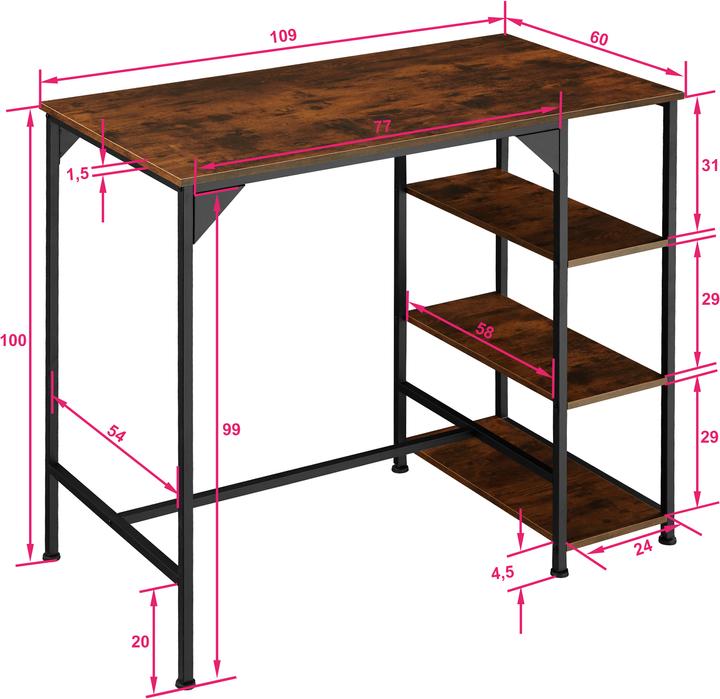Produktbild tectake Cannock (109 x 60 x 100 cm)