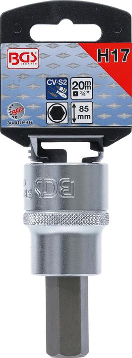Actual product image BGS Bit Socket 20 mm (3/4") Drive internal Hexagon 17 mm (Allen screw)