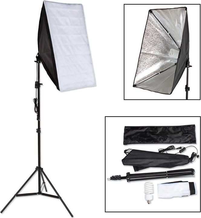Actual product image tectake 2x Photography lighting + softbox model 1 (Studio light)