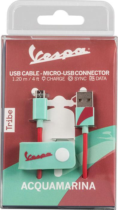 Image du produit Tribe Line - Câbles Microusb - 1,2 M (4ft) - Acquamarina (1.20 m, USB 2.0)