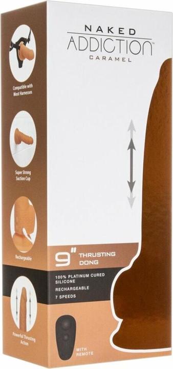 Actual product image Naked Addiction NA 9 Thrusting Dong RC Caramel