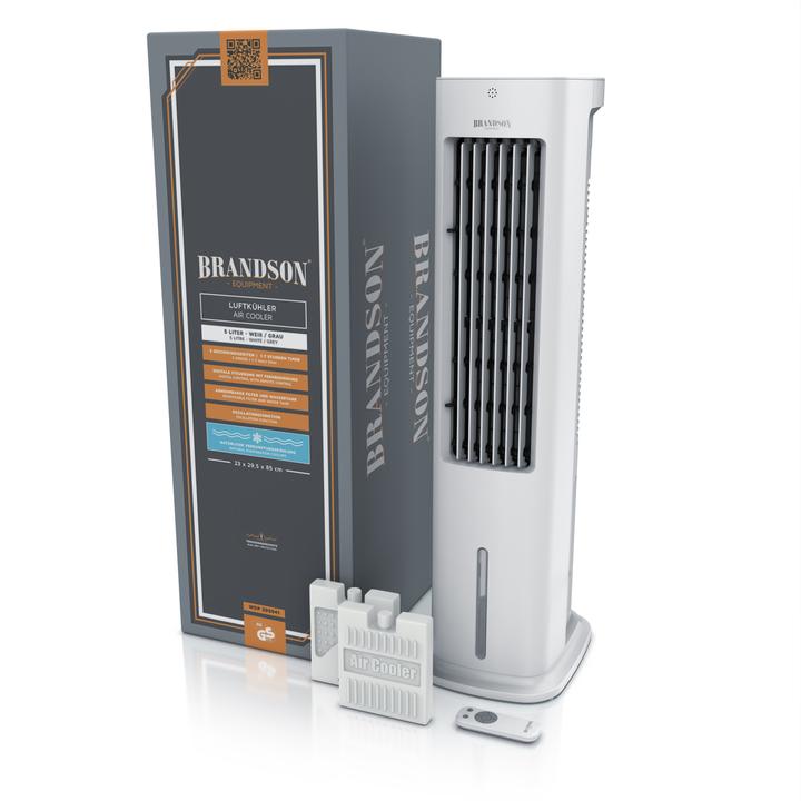 Actual product image Brandson Tower fan with water cooling, 5 litre water tank, air filter, air cooler, air conditioner, fan 55W (57 dB)
