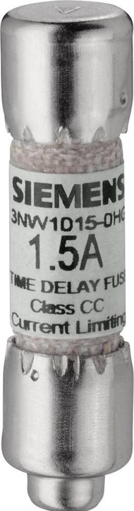 Produktbild Siemens SENTRON, Zylindersicherungseinsatz, Class CC, 8 A, träge, Un AC: 600 V (Zylindersicherung, 8 A, Träge)