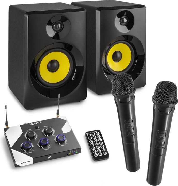 Productafbeelding Vonyx Karaoke -Set für Erwachsene mit Vony -Lautsprechern und Mikrofonmixer - Bluetooth- und 2x drahtlose
