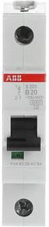 Actual product image ABB S200 MCB 20A 1 Pole Type B 6kA