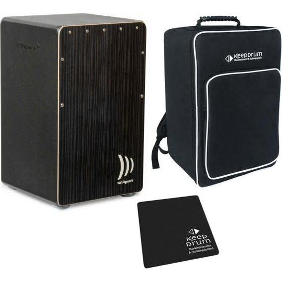 Schlagwerk CP91 Cajon mit Sitzpad und Tasche (Cajon), Perkussion, Schwarz