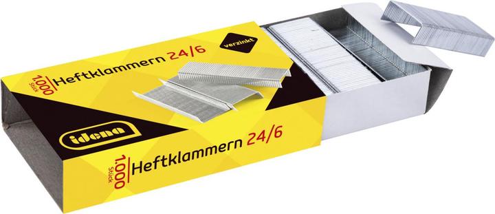 Actual product image Idena Staples 24/6 2 X 1,000 pieces, galvanised (2000 x)