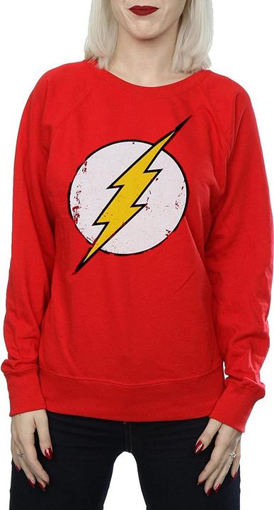 Immagine prodotto The Flash Felpa da donna/donna in cotone con logo distressed (S)