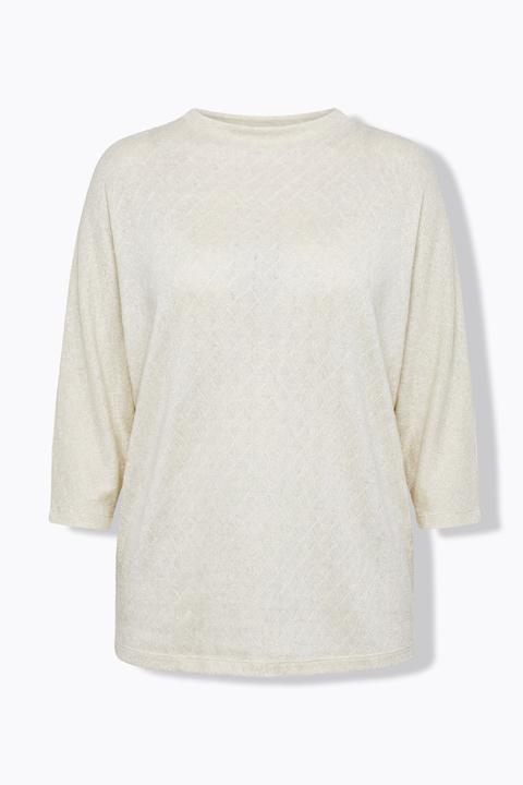 Produktbild Miamoda Pullover, Rhomben-Struktur, Glitzereffekt, Stehkragen (58, 60)