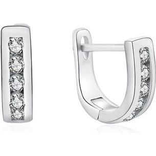 Moiss, Ohrringe, Elegant silver earrings with clear zircons E0000409 (L)